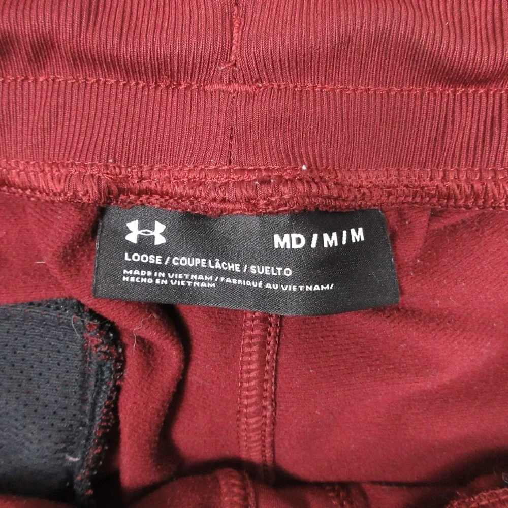 Under Armour Sweatpants Mens Medium Red Joggers Performance Activewear Logo EUC